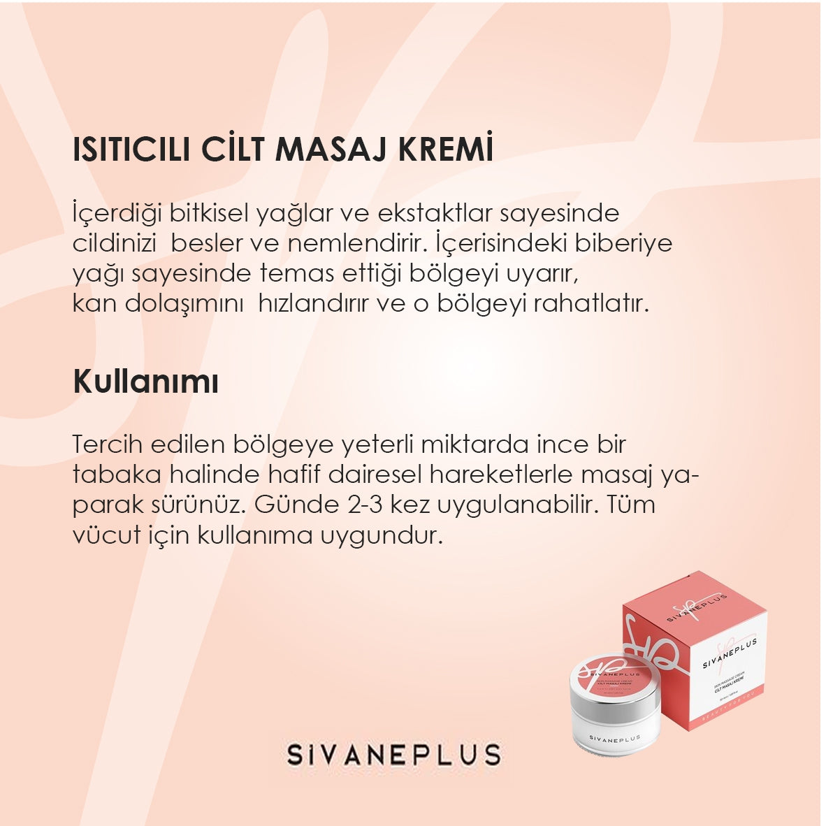 Sivane Plus Isıtıcılı Masaj Kremi 50 ml